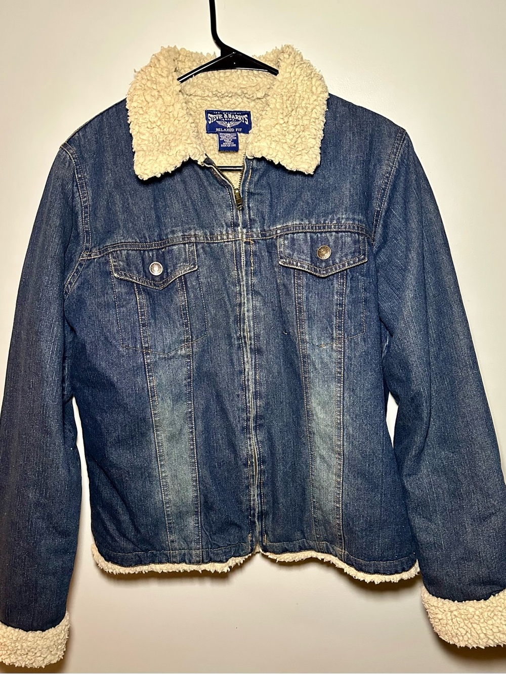 Steve & Barry’s Sherpa Lined Denim Jacket Size Large